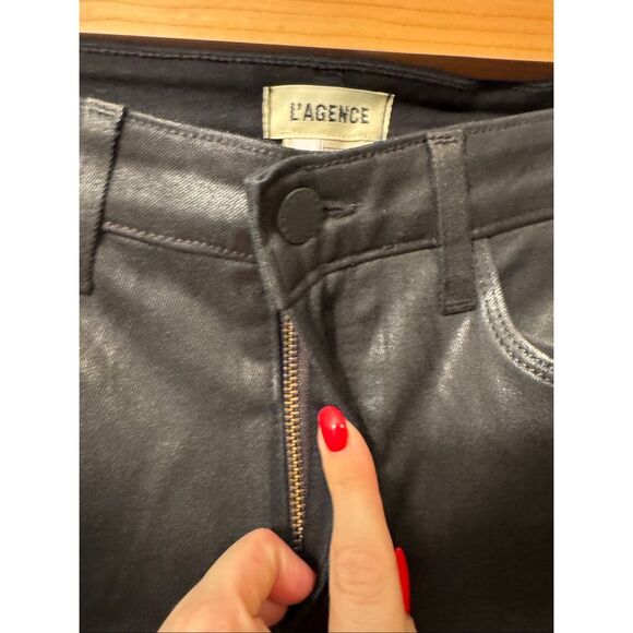 L’Agence Black Coated Margot Skinny MSRP:$265 - Picture 4 of 7